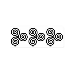 Dreifaches Schwarzes windt sich Thunder_Cove Gummistempel