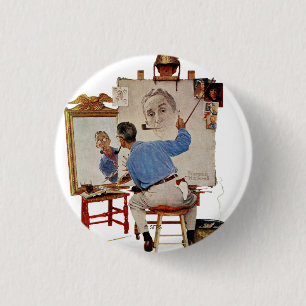 Dreifaches Selbstporträt Button
