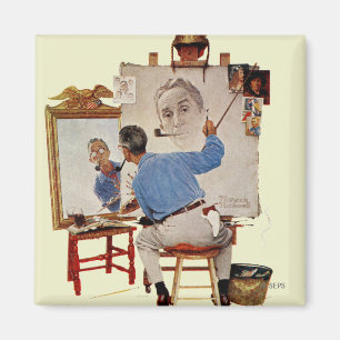 Dreifaches Selbstporträt Magnet