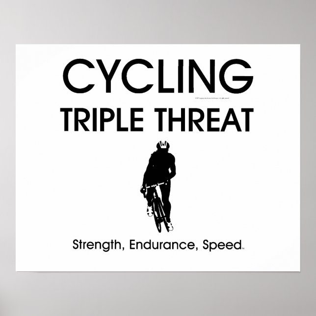 Dreifachgefahr für die TOP-Fahrradtechnik Poster (Vorne)