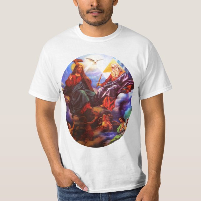 Dreifaltigkeit-Jesus Christus-Vater-Sohn-Heiliger T-Shirt (Vorderseite)