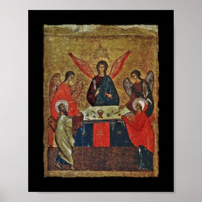 Dreifaltigkeit mit den Heiligen Poster (Vorne)