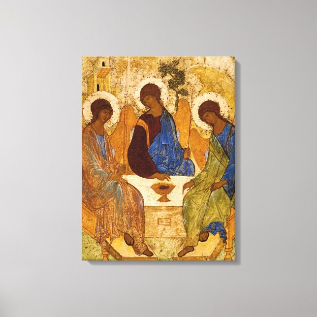 Dreifaltigkeit von Andrey Rublev Leinwanddruck (Vorderseite)