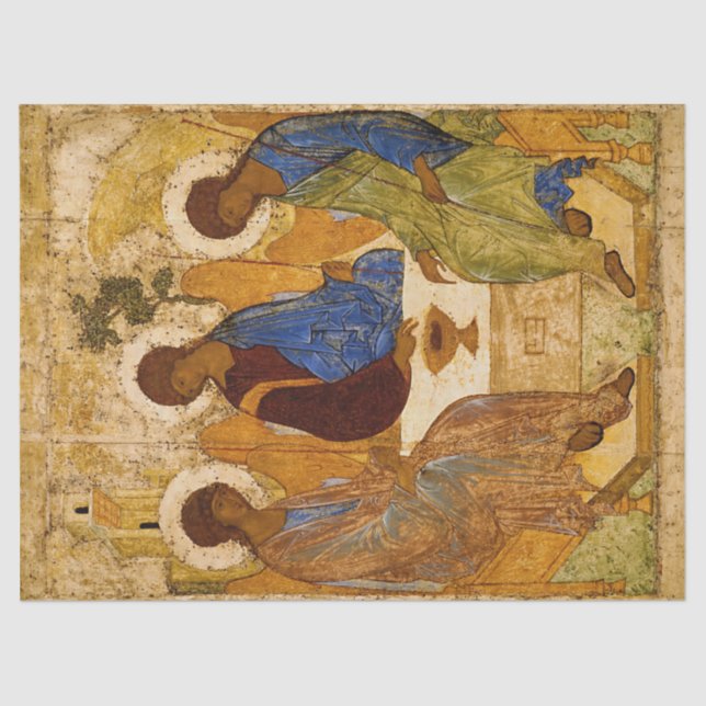 Dreifaltigkeit von Andrey Rublev Seidenpapier (Vorderseite)