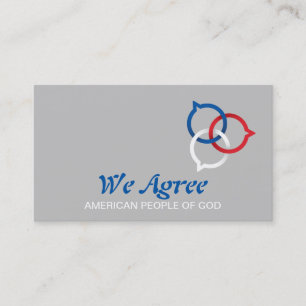 Dreifaltigkeits-Sprechblasen-Logo (rot, weiß und b Visitenkarte