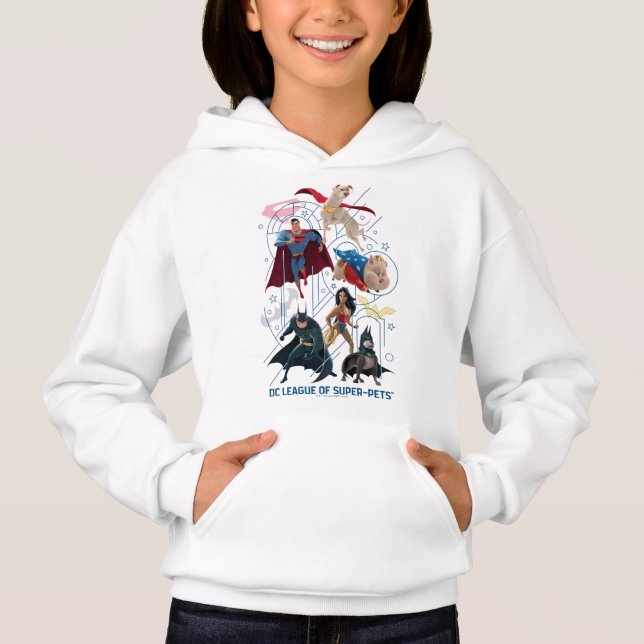 Dreifaltigkeitshelden und Super-Pets Hoodie (Vorderseite)