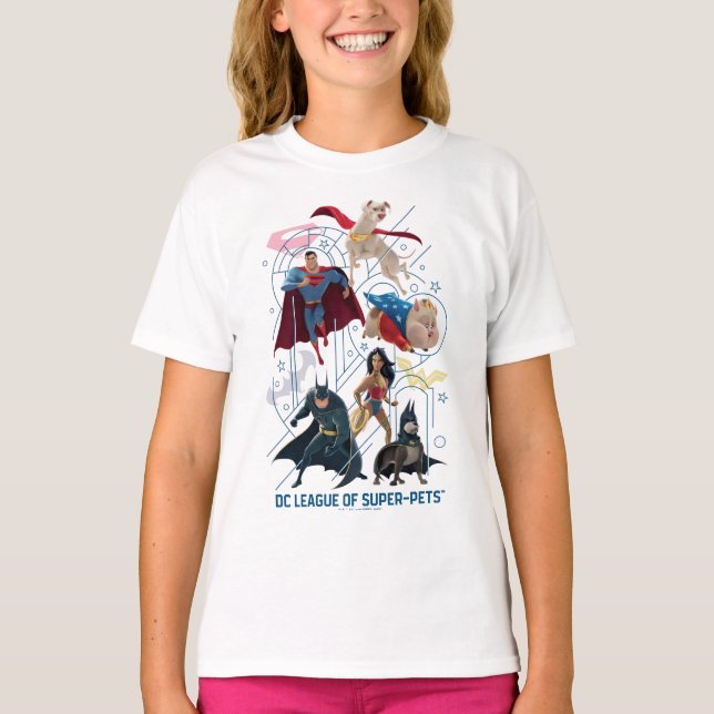 Dreifaltigkeitshelden und Super-Pets T-Shirt (Vorderseite)