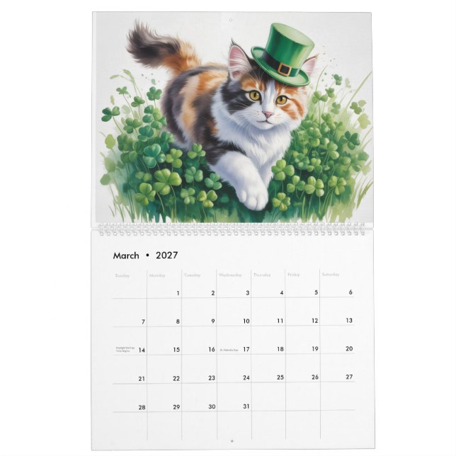 Dreifarbenkatzen-Kalender Kalender (Mär 2027)