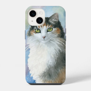 Dreifarbige Katze 572 Tortie Schildpatt blau iPhone 14 Hülle
