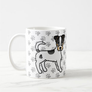 Dreifarbige Rauhaar Parson Russell Terrier Hunde Kaffeetasse