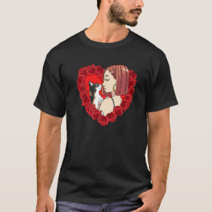 Dreifarbiges Katzenmutter Valentinstag Katzenlady T-Shirt
