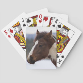 Dreifarbiges Pferd Spielkarten