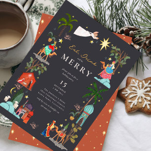 Dreikönigs-Weihnachtsfeier-Einladung Feiertagskarte
