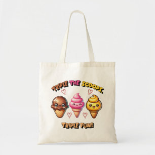 Dreimal die Scoops, Triple Fun! Tragetasche