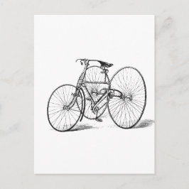 Dreirad Zeichnung Postkarte