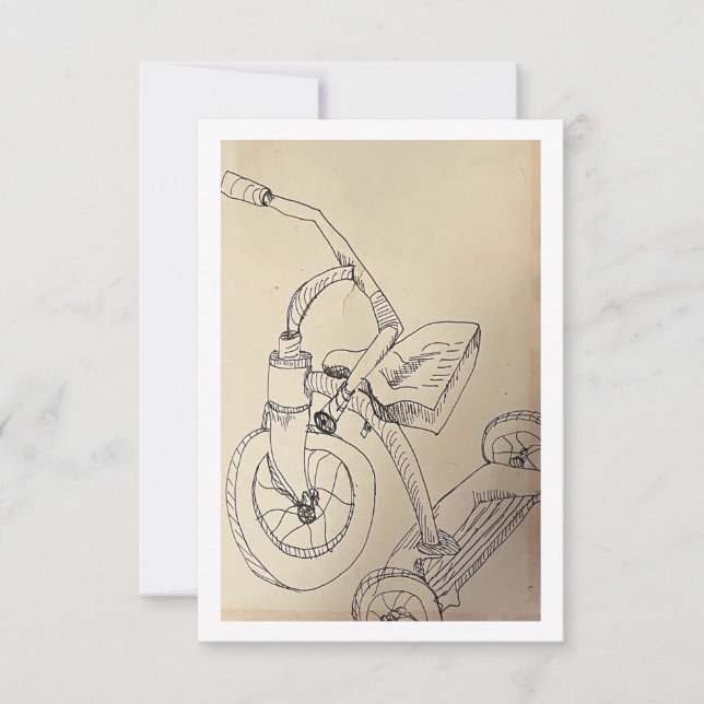 Dreiradeinladen Dankeskarte (Vorderseite)