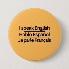 Dreisprachige Sprach "Ich spreche" Pins Button
