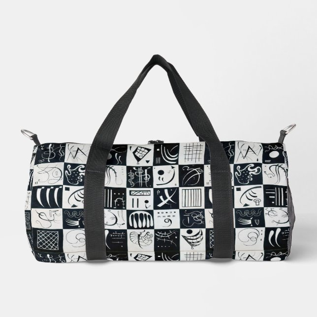 Dreißig, biomorphe Abstraktion - Kandinsky Duffle Bag (Vorderseite)