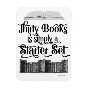 Dreißig Bücher Leser Buchsammler Slogan Magnet