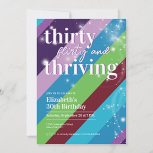 Dreißig, Flirty & Thriving 13 und wird 30 Einladung