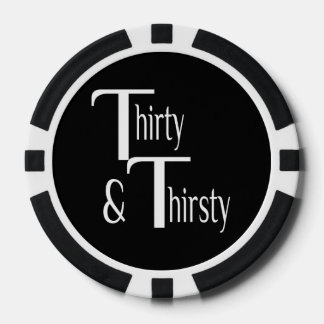 Dreißig und dreißig pokerchips
