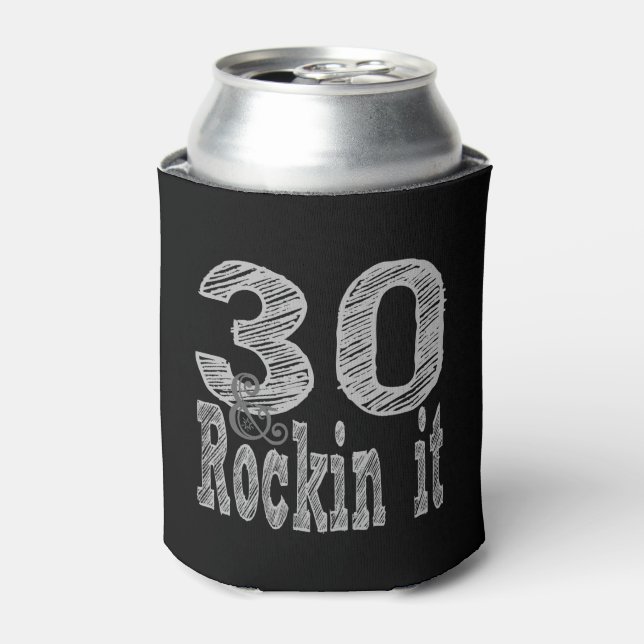 Dreißig und Rockin It Dosenkühler (Kanne Vorderseite)