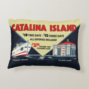 Dreißigerjahre Catalina-Insel-fördernde Kunst Dekokissen