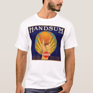 Dreißigerjahre orange Kistenaufkleber Handsum T-Shirt