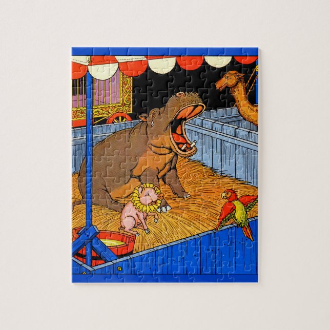 Dreißigerjahre schreiender Hippopotamus und (Vertikal)