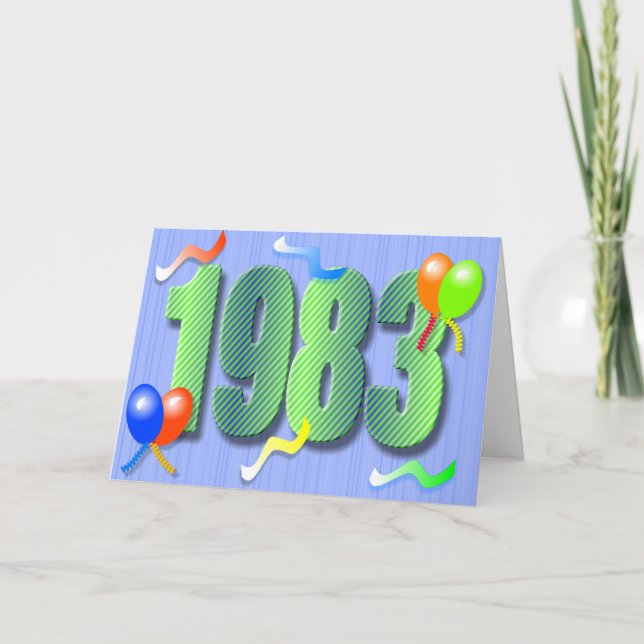 Dreißigste Karte des Geburtstags-1983 (Vorderseite)