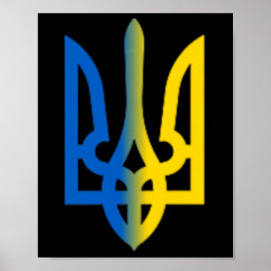 Dreizack Ukrainisch Wolodymyr Selenskyj Präsident Poster