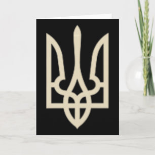Dreizack-Wappenflagge der Ukraine Karte