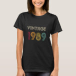 dreizehn Jahre alt 30. Geburtstagsgeschenk Vintag  T-Shirt<br><div class="desc">Kleidung, Shirt, 30. Ehefrau, 30. Frauengeschenk, 30. Geburtstagshaus, 30. Geburtstagsfrau, 30. Geburtstagsgeschenk Shirt, 1989 Geschenk für Ehefrau, 1989 Geschenk für Mutter, 1989 Frauengeschenk, Vintag 1989 T 89 Geburtstagshaus, 1989 Shirt, 1989 Geburtstagsfrau, 30. Geschenk für Mama</div>