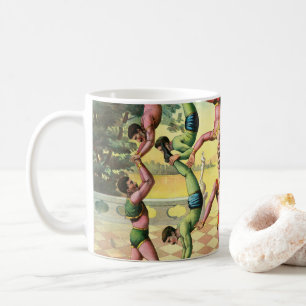Dreizehn Männer bei Akrobatik Kaffeetasse
