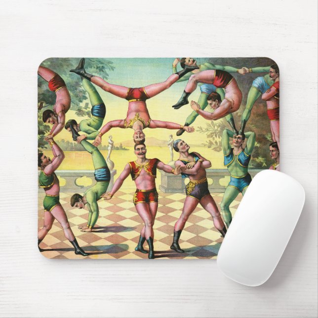 Dreizehn Männer bei Akrobatik Mousepad (Mit Mouse)