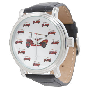 dreizehn Vintage Feuerwehrfahrzeuge, Armbanduhr