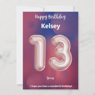 Dreizehnjährig Happy Birthday Card