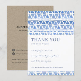 DREIZIERTES PATTERGESCHÄFTSLOGO DANKESKARTE