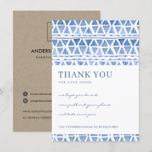 DREIZIERTES PATTERGESCHÄFTSLOGO DANKESKARTE