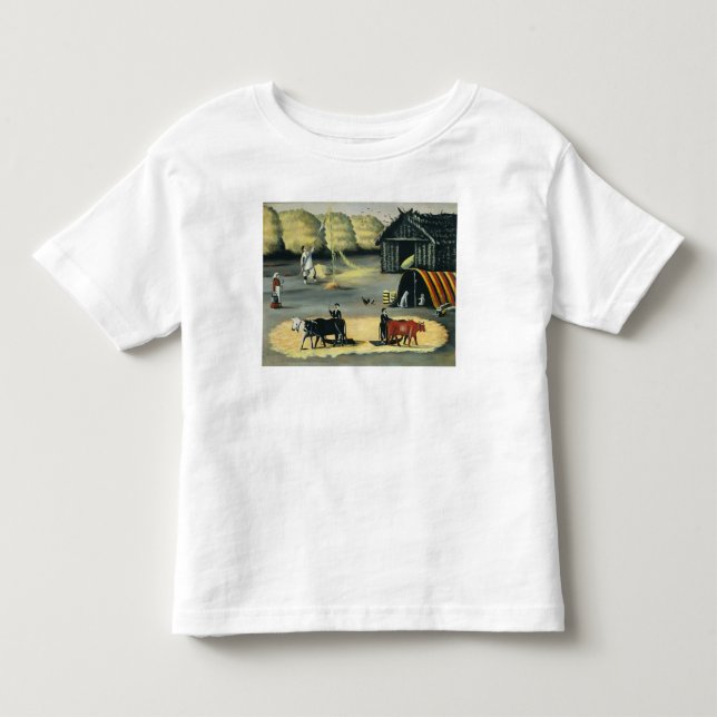 Dreschen des Bodens in einem georgischen Land Kleinkind T-shirt (Vorderseite)
