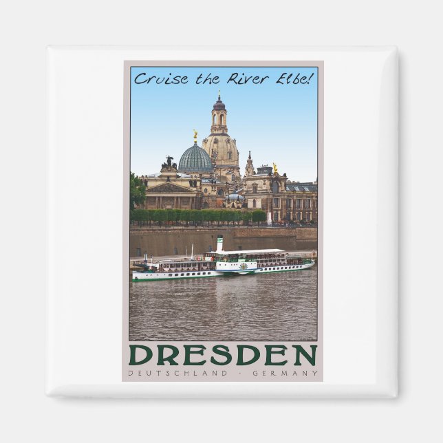 Dresden - Auf der Elbe Magnet (Vorne)