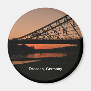 Dresden, Deutschland: Blue Wonder Bridge Magnet