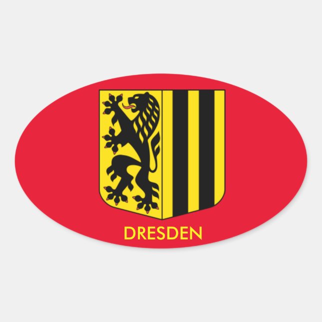 Dresden, Deutschland, Oval Sticker (Vorderseite)