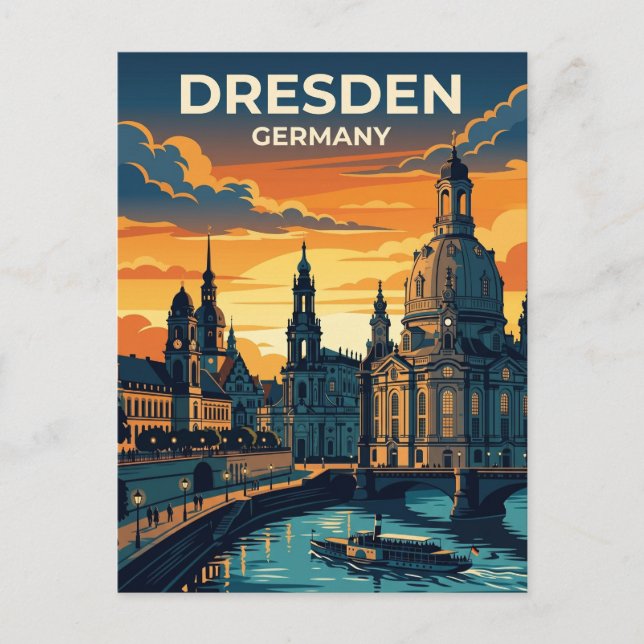 Dresden Deutschland Postkarte (Vorderseite)