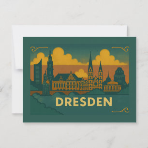 Dresden Deutschland Stadt Kunst Postkarte