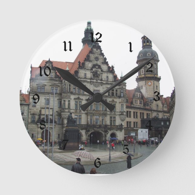 Dresden Deutschland-Wall-Uhr Runde Wanduhr (Vorderseite)