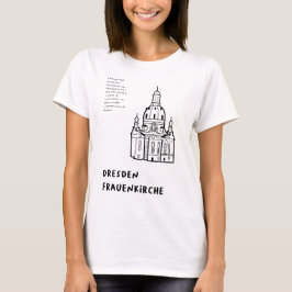 Dresden Frauenkirche, Deutschland | Minimalistisch T-Shirt