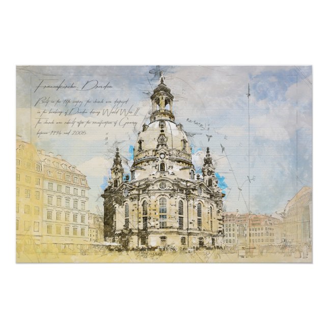 Dresden Frauenkirche Poster (Vorderseite)