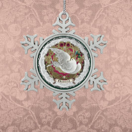 Dresden Lace Snow Dove Ornament