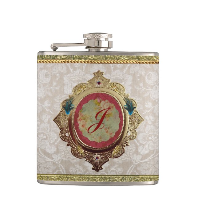 Dresden 'Noblesse' 6 oz. Romantic Flask Flachmann (Vorderseite)